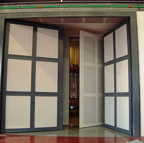 PORTE E PORTONI ACUSTICI INSONORIZZATI, VISIVE FONOISOLANTI ECOSONIC®